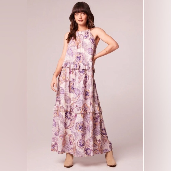 Band of Gypsies Dresses & Skirts - NWT Band of the Free Gypsy Flowy Purple Lightweight Paisley Tiered Maxi Dress M